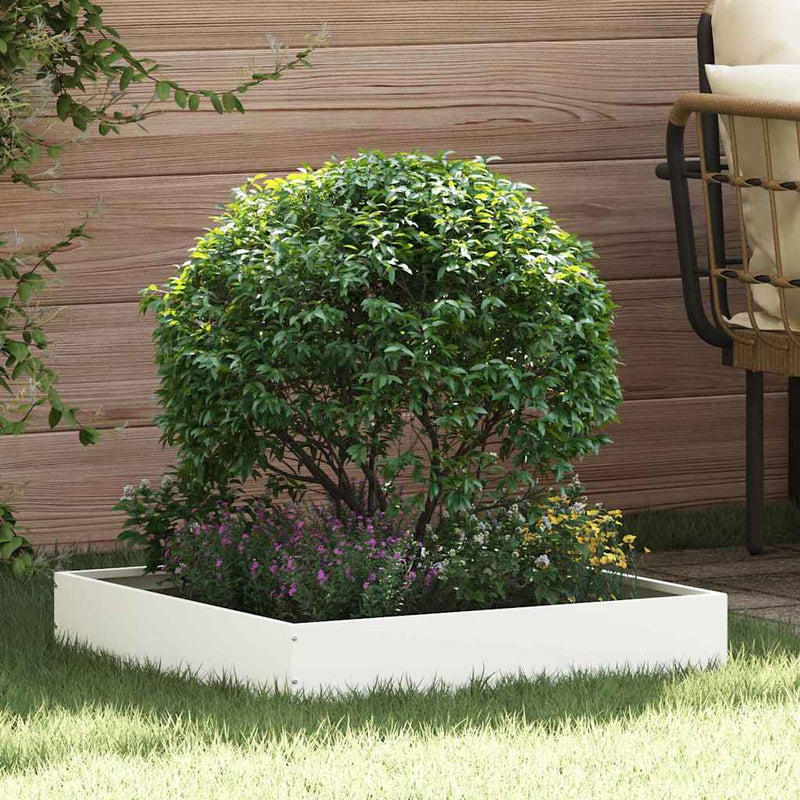 Chargez l'image dans la visionneuse de la galerie, Vidaxl tuinrand 6 pcs wit 60 x 60 x 13 cm staal
