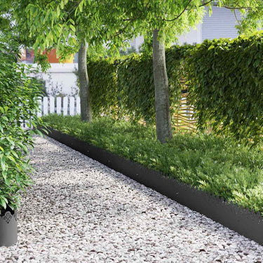 Vidaxl gazonranden 30 pcs zwart 103 x 0,05 x 22 cm staal