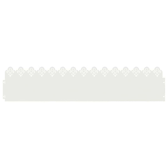 Vidaxl gazonranden 10 pcs wit 103 x 0,05 x 22 cm staal
