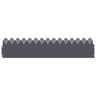 Vidaxl gazonranden 10 pcs antraciet 103 x 0,05 x 22 cm staal