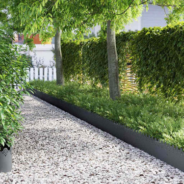Vidaxl gazonranden 20 pcs antraciet 103 x 0,05 x 22 cm staal
