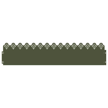 Vidaxl gazonranden 10 pcs olijf groen 103 x 0,05 x 22 cm staal