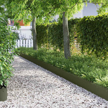 Vidaxl gazonranden 20 pcs olijf groen 103 x 0,05 x 22 cm staal