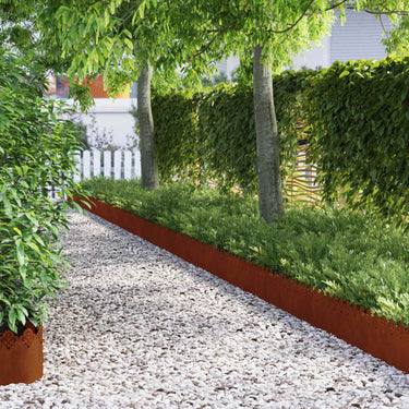 Vidaxl gazonranden 20 pcs roestig 103 x 0,05 x 22 cm cortenstaal