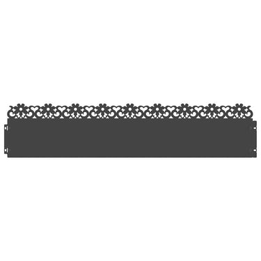 Vidaxl gazonranden 10 pcs zwart 103 x 0,05 x 22 cm staal