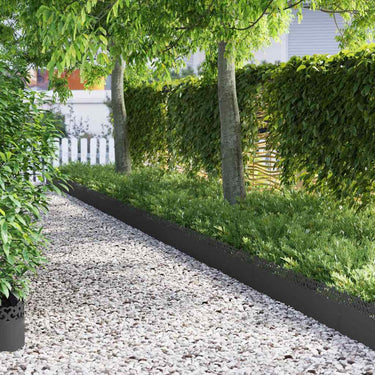 Vidaxl gazonranden 20 pcs zwart 103 x 0,05 x 22 cm staal