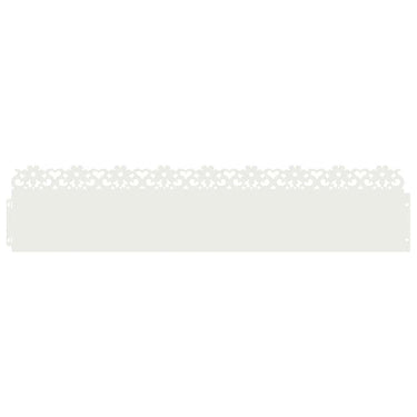 Vidaxl gazonranden 10 pcs wit 103 x 0,05 x 22 cm staal