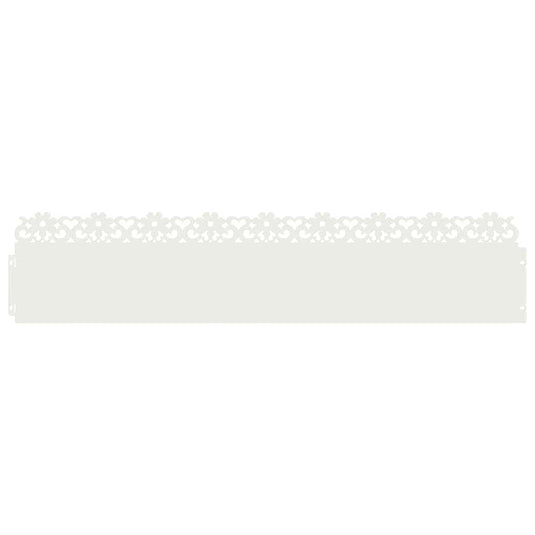 Vidaxl gazonranden 10 pcs wit 103 x 0,05 x 22 cm staal
