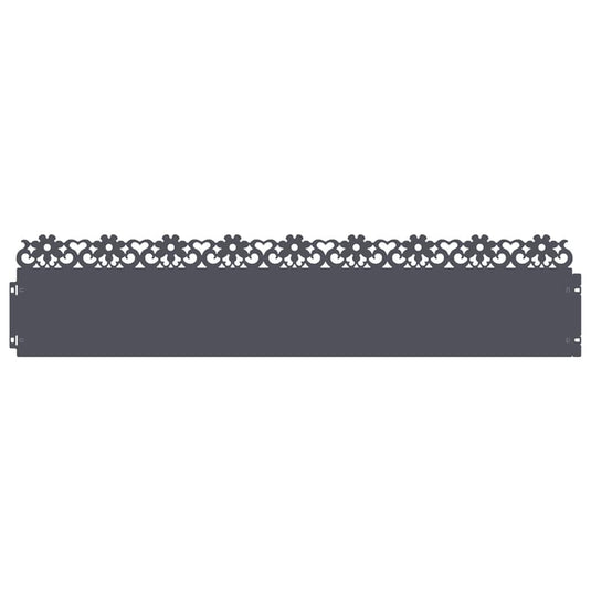 Vidaxl gazonranden 20 pcs antraciet 103 x 0,05 x 22 cm staal