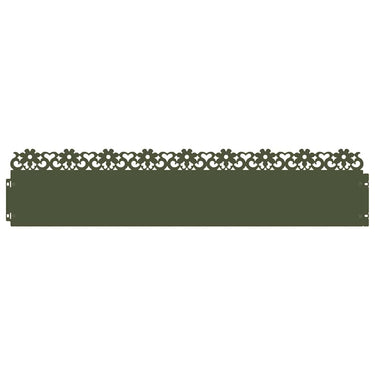 Vidaxl gazonranden 30 pcs olijf groen 103 x 0,05 x 22 cm staal