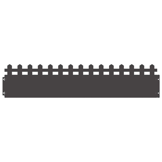 Vidaxl gazonranden 20 pcs zwart 103 x 0,05 x 22 cm staal