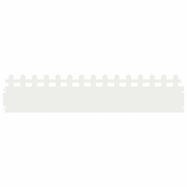 Vidaxl gazonranden 10 pcs wit 103 x 0,05 x 22 cm staal