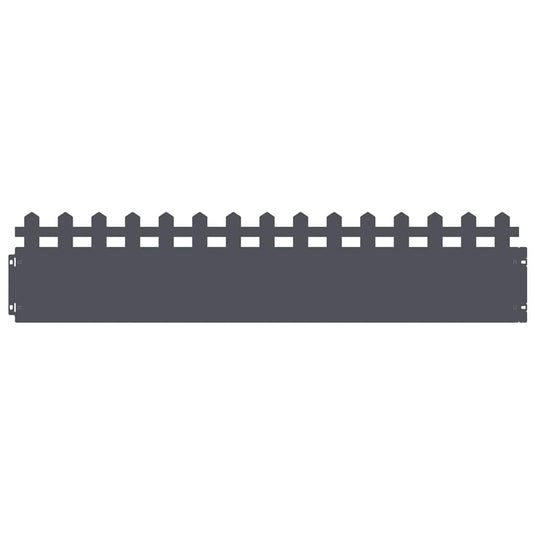 Vidaxl gazonranden 30 pcs antraciet 103 x 0,05 x 22 cm staal