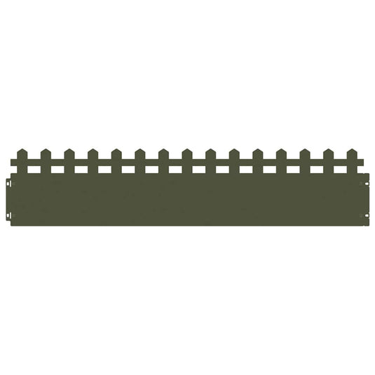 Vidaxl gazonranden 20 pcs olijf groen 103 x 0,05 x 22 cm staal
