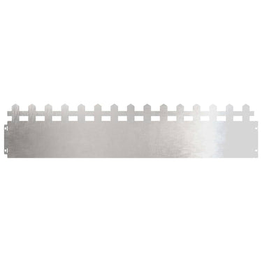 Vidaxl gazonranden 10 pcs zilver 103 x 0,05 x 22 cm roestvrij staal
