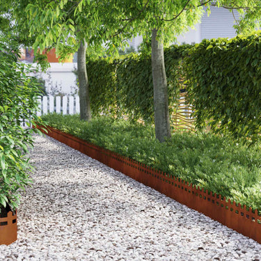 Vidaxl gazonranden 30 pcs roestig 103 x 0,05 x 22 cm cortenstaal