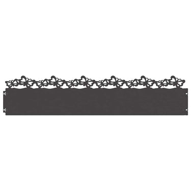 Vidaxl gazonranden 10 pcs zwart 103 x 0,05 x 22 cm staal