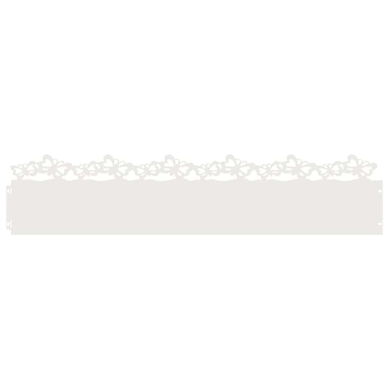 Afbeelding laden in galerijviewer, Vidaxl gazonranden 30 pcs wit 103 x 0,05 x 22 cm staal

