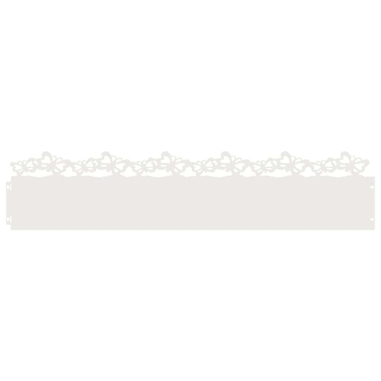 Vidaxl gazonranden 30 pcs wit 103 x 0,05 x 22 cm staal