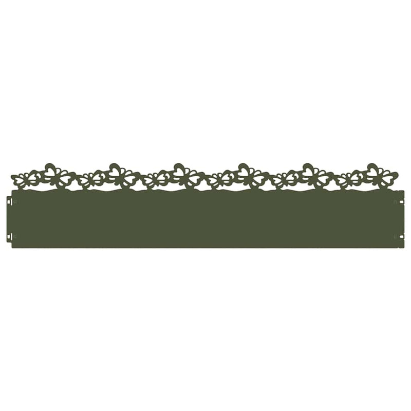 Afbeelding laden in galerijviewer, Vidaxl gazonranden 30 pcs olijf groen 103 x 0,05 x 22 cm staal
