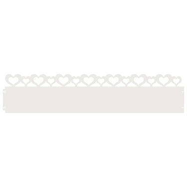 Vidaxl gazonranden 10 pcs wit 103 x 0,05 x 22 cm staal