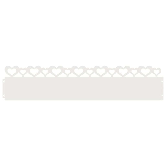 Vidaxl gazonranden 10 pcs wit 103 x 0,05 x 22 cm staal