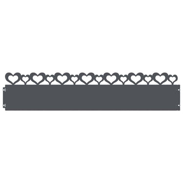 Vidaxl gazonranden 10 pcs antraciet 103 x 0,05 x 22 cm staal
