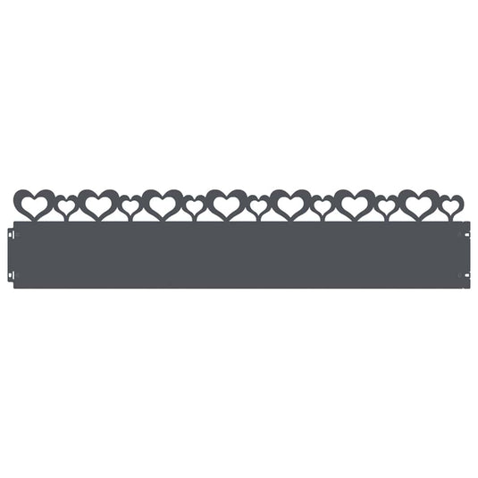 Vidaxl gazonranden 20 pcs antraciet 103 x 0,05 x 22 cm staal