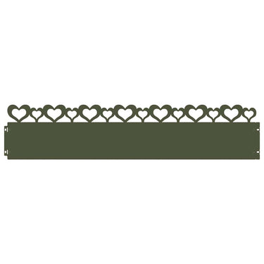 Vidaxl gazonranden 10 pcs olijf groen 103 x 0,05 x 22 cm staal