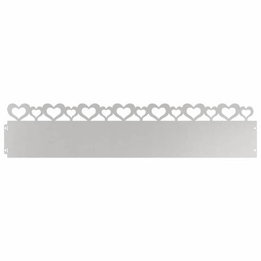 Vidaxl gazonranden 10 pcs zilver 103 x 0,05 x 22 cm roestvrij staal