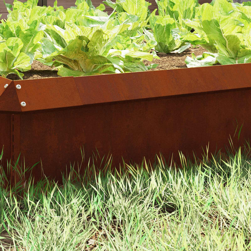ギャラリービューアに画像をロードする, Vidaxl slakkenhekje roestig 50 x 3,5 x 25 cm cortenstaal
