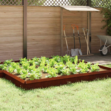 Vidaxl slakkenhekje 4 pcs roestig 50 x 3,5 x 25 cm cortenstaal
