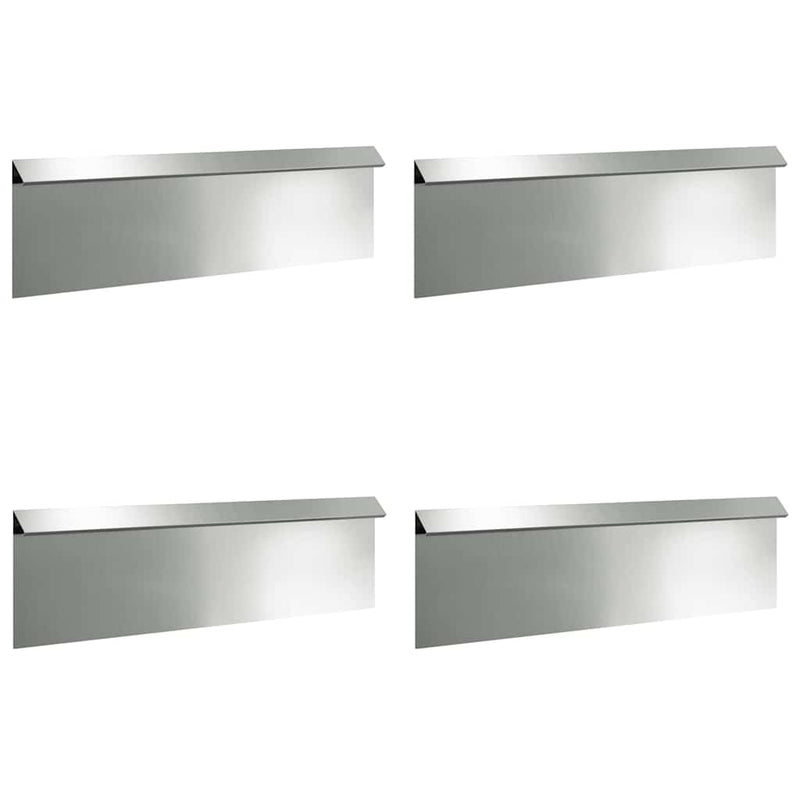 ギャラリービューアに画像をロードする, Vidaxl slakkenhekje 4 pcs zilver 100 x 3,5 x 25 cm

