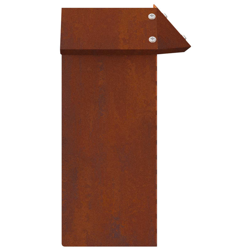 Afbeelding laden in galerijviewer, Vidaxl slakkenhekje roestig 13,5 x 13,5 x 25 cm cortenstaal
