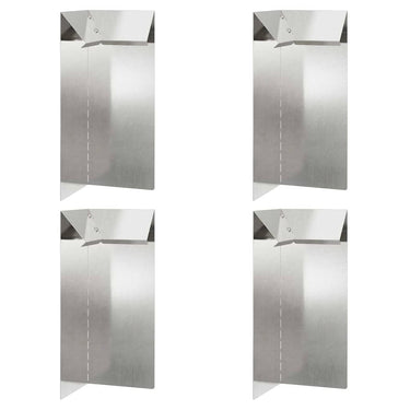 Vidaxl slakkenhekje 4 pcs zilver 10 x 10 x 25 cm roestvrij staal