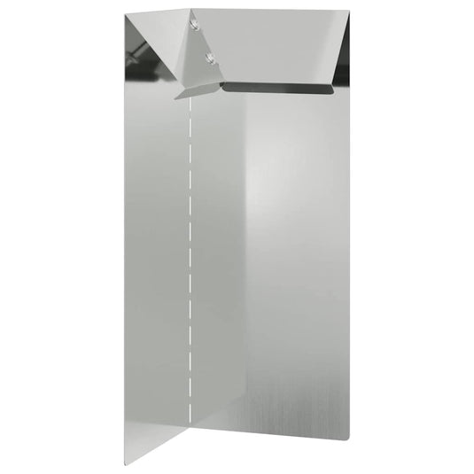 Vidaxl slakkenhekje zilver 10 x 10 x 25 cm gegalvaniseerd staal