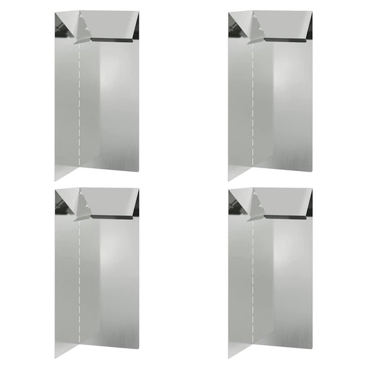 Vidaxl slakkenhekje 4 pcs zilver 10 x 10 x 25 cm gegalvaniseerd staal