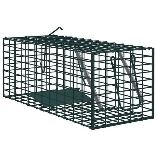 Vidaxl dierenvallen groen 31 x 13 x 12cm staal