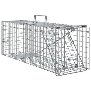 Vidaxl dierenvallen antraciet 61 x 20 x 21,5 cm staal