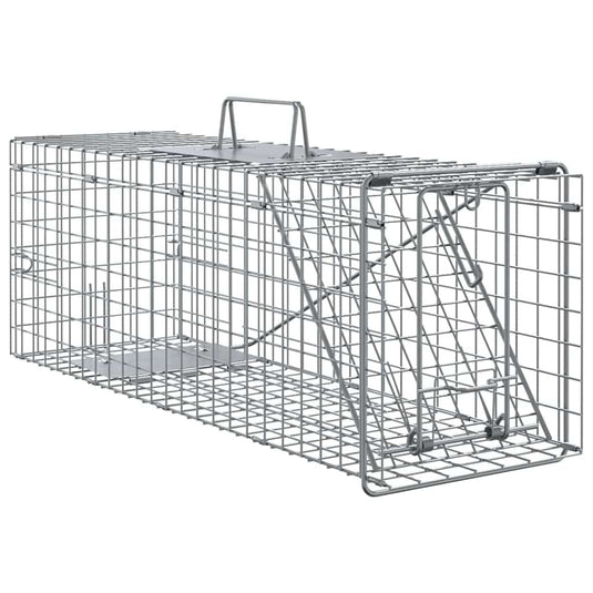 Vidaxl dierenvallen antraciet 61 x 20 x 21,5 cm staal