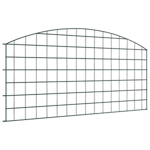 Vidaxl vijverhekken set 5 pcs groen 100 x 50 cm staal