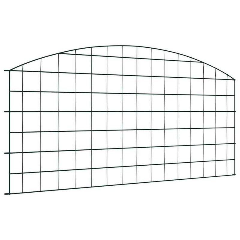 Afbeelding laden in galerijviewer, Vidaxl vijverhekken set 5 pcs groen 100 x 50 cm staal
