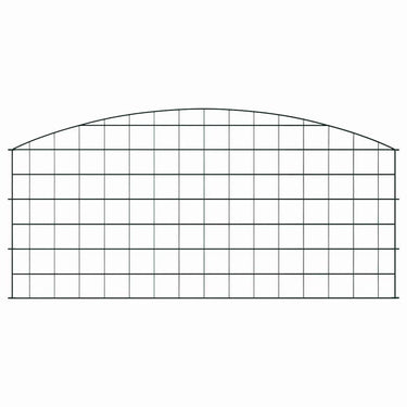 Vidaxl vijverhekken set 5 pcs groen 100 x 50 cm staal