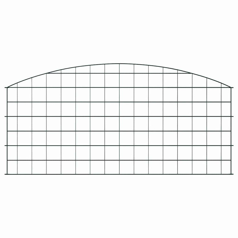 Afbeelding laden in galerijviewer, Vidaxl vijverhekken set 5 pcs groen 100 x 50 cm staal
