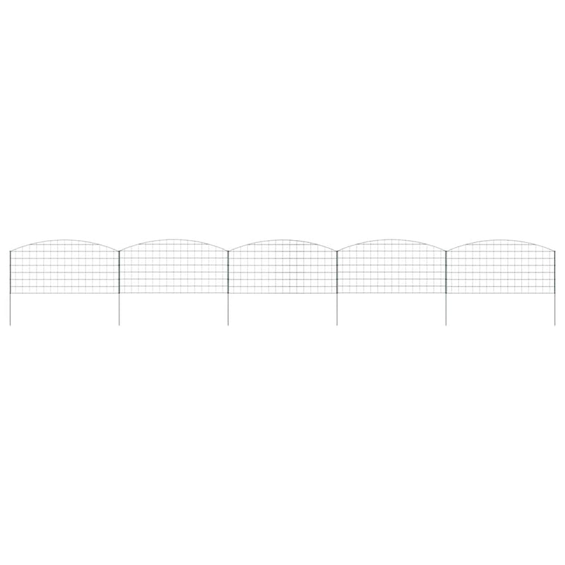 Afbeelding laden in galerijviewer, Vidaxl vijverhekken set 5 pcs groen 100 x 50 cm staal
