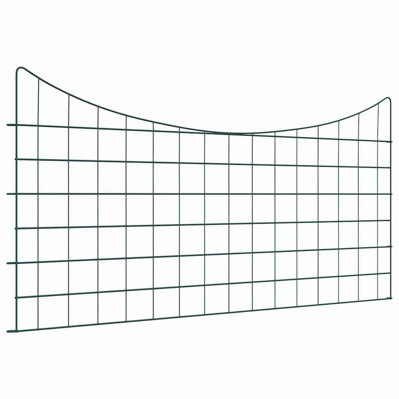 Afbeelding laden in galerijviewer, Vidaxl vijverhekken set 5 pcs groen 100 x 50 cm staal
