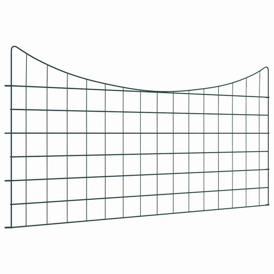 Vidaxl vijverhekken set 5 pcs groen 100 x 50 cm staal