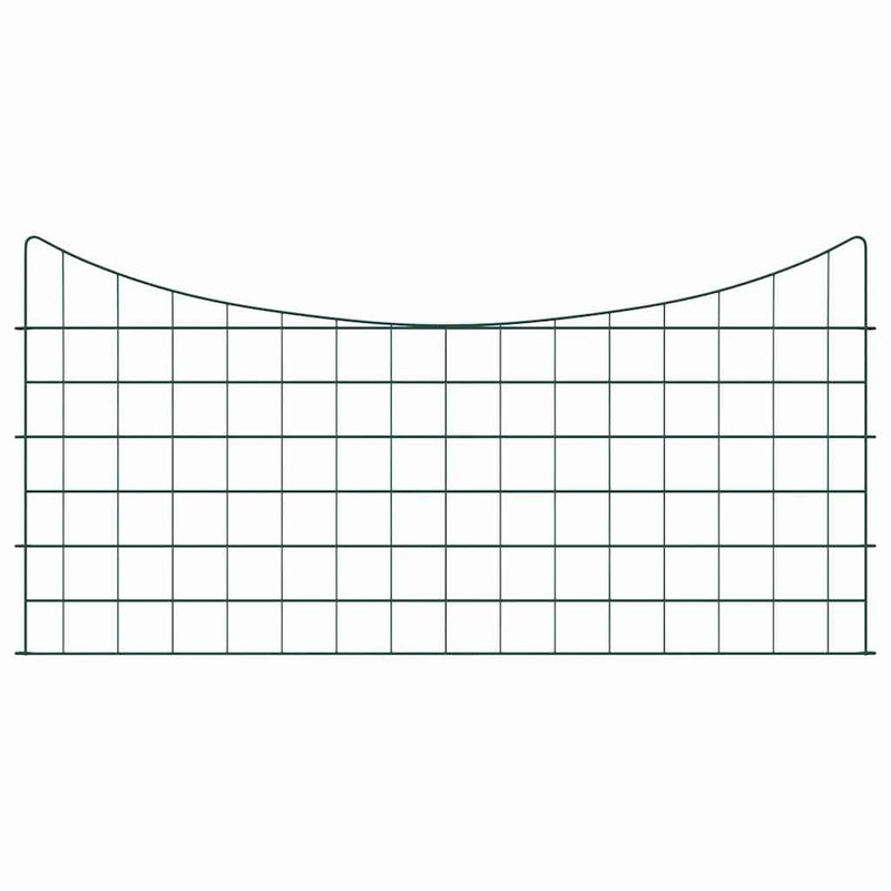 Afbeelding laden in galerijviewer, Vidaxl vijverhekken set 5 pcs groen 100 x 50 cm staal
