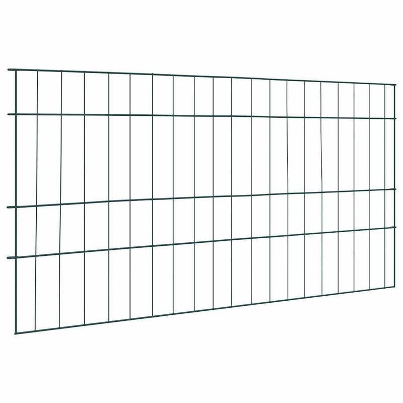 Afbeelding laden in galerijviewer, Vidaxl vijverhekken set 5 pcs groen 100 x 50 cm staal
