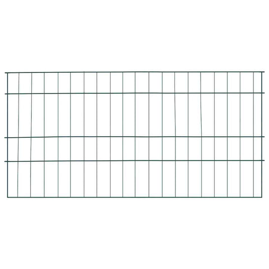 Vidaxl vijverhekken set 5 pcs groen 100 x 50 cm staal